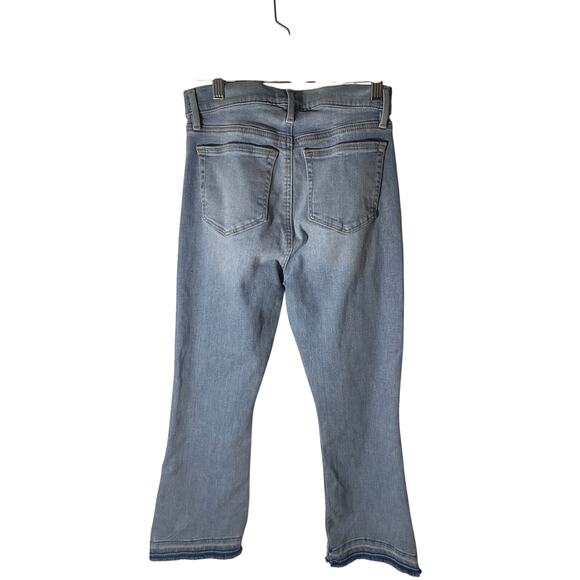 The Kick Crop Loft High Waisted SZ 4 Women's Medium Wash Straight Leg Jeans - Picture 6 of 6